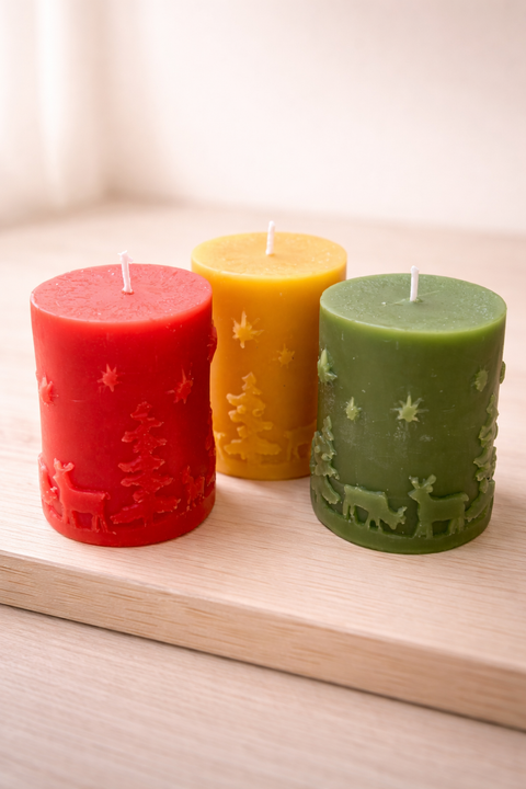 Beeswax Christmas Candles