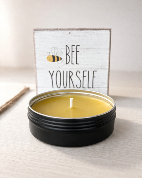 Bulk Unlabeled Beeswax Tin Candle