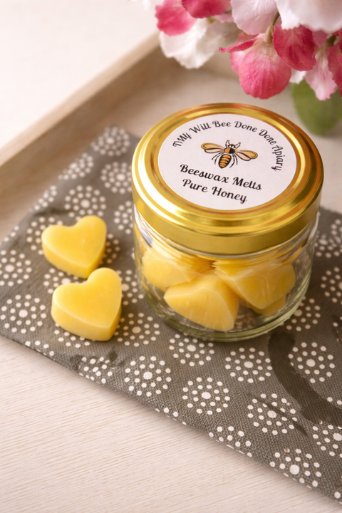 Pure Beeswax Scented Melts and Wax Warmer, Non Toxic Wax Melts Aromatherapy, Natural Wax Tarts, Gift Set for Home