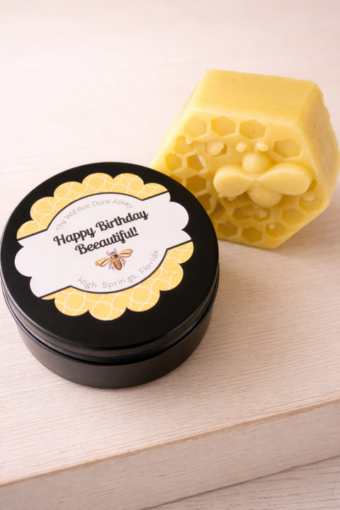 Happy Bee Day Lotion Bar, Birthday Gift for Bee Lover, Bee Day Present, Beekeeper Gift