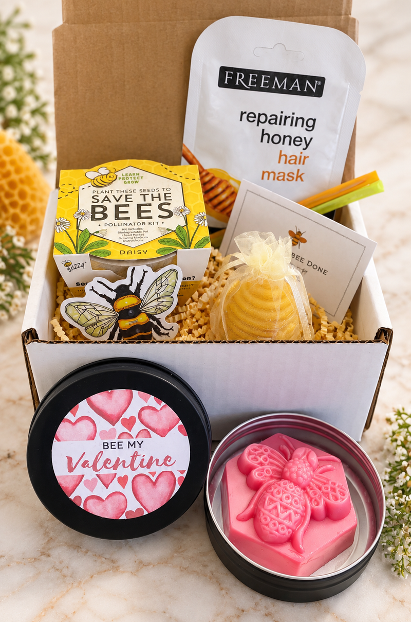 Valentine’s Day Bee Gift Box with Soap and Honey