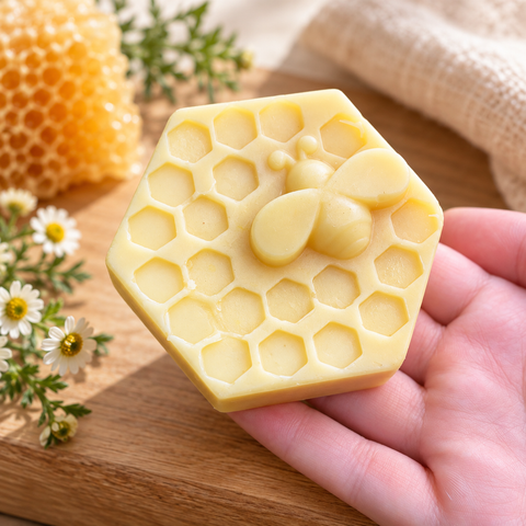 Vanilla Honey Lotion Scented Bee Silky Bars, Beeswax Lotion Bar, Cuticle Salve Repair, Moisturizing Bar