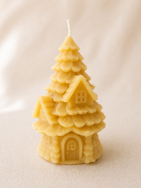 Woodland Cottagecore Natural Beeswax Candles