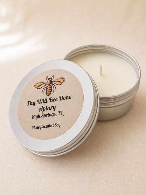 Soy Honey Scented Tin Candles