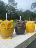 Trio of Beeswax Owl Candles, Wise Owl Set, Woodland Candles – view 2