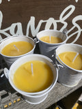 Mini Pail Bucket Candle Favors, Bee Party Decor and Table Setting, Pure Beeswax Bucket Candle for Bride or Baby to Bee – view 2