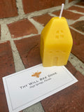 Pure Beeswax Tiny House Candle, New Home Gift, Cottage Woodland Candle, Miniature Village House Candle – view 5