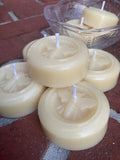 White Tealights Candles, Beeswax Tea Lights, Bee Floating Tea Light Candles, Natural Votive Candle, Wedding Ivory Tea Lights – view 3