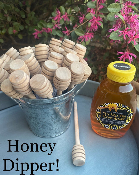 Wooden Honey Dipper, Honey Drizzle Stick
