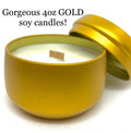 Luxury 4oz Gold Soy Candles, Private Label Candles, Honey Scented No Label Candles - view 2