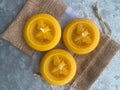 Three Beeswax Tealight Candles, Bee Party Favor, Floating Candles, Bee Votive Candles, Bee Gift Decor – view 5