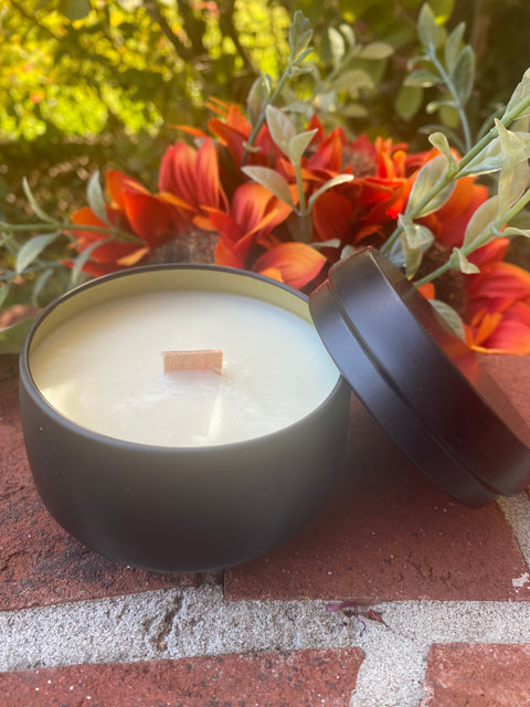 TEN Bulk Wholesale Private Label 4oz Candles, Honeybee Inspired No Label Candles, Black Soy Candles, Sampler Pack Available