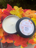 Honey Scented Fall Candle, Bee Thankful Thanksgiving Favor, Soy Travel Candle Gift - view 3