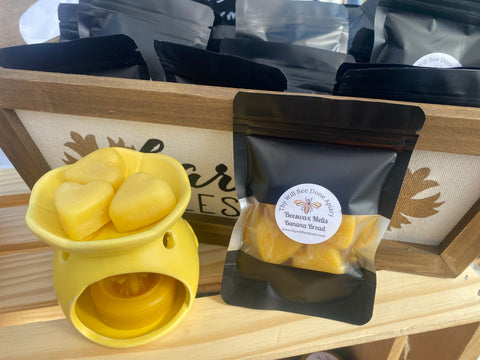 Pure Beeswax Scented Melts, Non Toxic Bees Wax Warmer Heart Melts, Organic Natural Wax Tarts