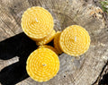 Three Sunflower Beeswax Candles | Pure Beeswax Pillar Candle Set | Sunflower Gift | Daisy Candle | All Natural Beeswax | Spring Candle – view 5