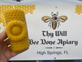 Three Sunflower Beeswax Candles | Pure Beeswax Pillar Candle Set | Sunflower Gift | Daisy Candle | All Natural Beeswax | Spring Candle – view 2