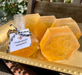 SIX Honeycomb Soap Favors, Bee Baby Shower Favors, Bumble Bee Soap Party Favors, Honey Party Favor – view 2