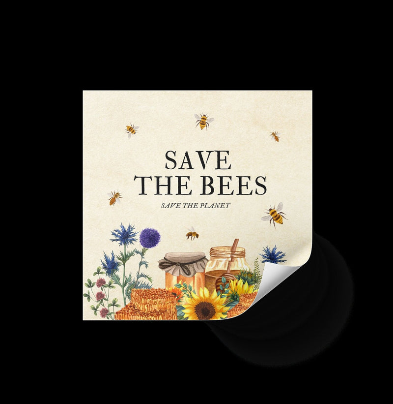 Save the Bees Sticker | Honey Bee Vinyl Sticker | Bumblebee Sticker | Bee Lover Gift | Cute Bee Sticker | Save the Planet Sticker
