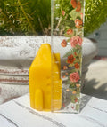 Pure Beeswax Tiny House Candle, New Home Gift, Cottage Woodland Candle, Miniature Village House Candle – view 3