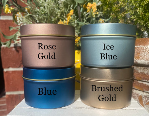 Wholesale No Label Candles, Bulk Private Label 4oz Tin Candles, Honey Scented Unlabeled Soy Candles, Event Favor Candles