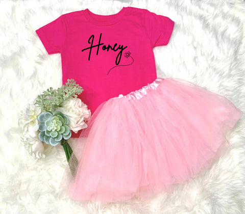 Honey Shirt for Kids, Bee Outfit for Girl, Girl's Honey Bee Tee, Toddler Save the Bees Shirt, Sister Bee Shirt