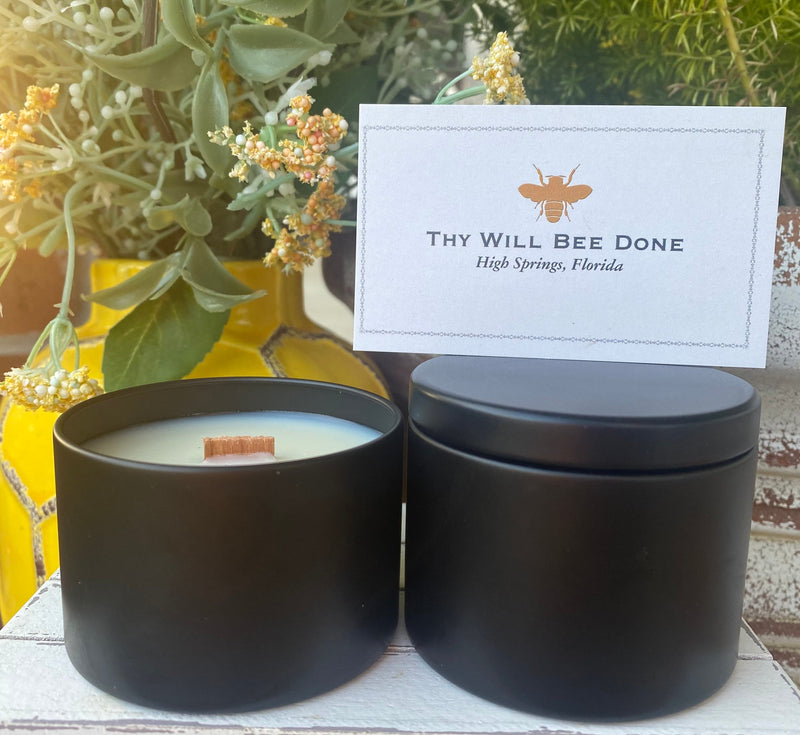 TEN Bulk Wholesale Private Label 4oz Black Candles, Honeybee Inspired No Label Candles, Black Soy Candles, Event Candle, Sampler Pack Option