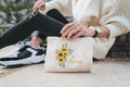 Personalized Sunflower Bag, Custom Bridesmaid Gift, Honey Bee Tote, Sunflower Makeup Bag, Bachelorette Gift Bag, Pencil Pouch Personalized – view 2