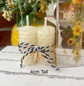 Rolled Beeswax Candle Favors, Ivory Bee Party and Shower Candle Favors, Mini Chime Candles, Table Favors, Bumblebee Shower - view 2