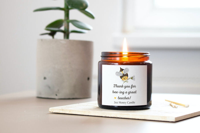 Teacher Appreciation Candle, Thank You Gift for Teacher, End of School Year Gift, Teacher Gift From Child