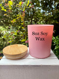 Pink Jar Candles, Private Label Soy Candles, Unlabeled Boutique Candles, 8oz Luxe Soy Candles – view 2