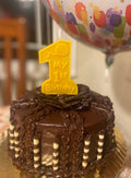Large 1st Birthday Candle, Number One Candle, First Birthday Candle, Non-Toxic Cake Candle, Number One Beeswax Candle, First Bee Day Candle – view 4