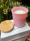 Pink Jar Candles, Private Label Soy Candles, Unlabeled Boutique Candles, 8oz Luxe Soy Candles