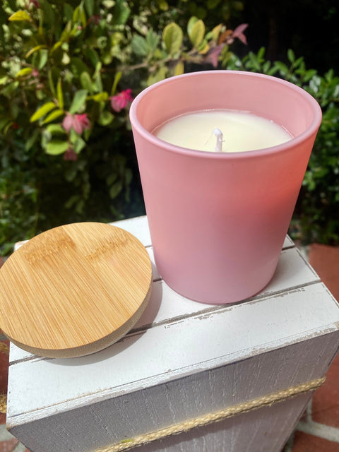 Pink Jar Candles, Private Label Soy Candles, Unlabeled Boutique Candles, 8oz Luxe Soy Candles