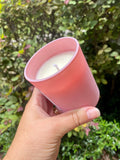 Wholesale Pink Jar Candles, SIX Bulk Wholesale Pink Jar Candles, Private Label Soy Candles, Unlabeled Boutique Candles, Pink Party Favors - view 4