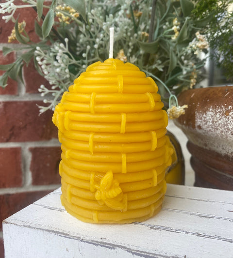Pure Beeswax Beehive Candle, Bee Lover Gift, Natural Organic Candle, Beekeeper Gift, Save the Bees