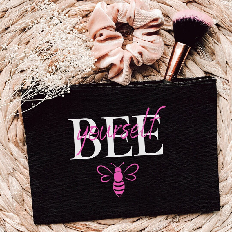 Queen Bee Makeup Bag | Cosmetic Bag for Bridesmaid | Bee Gift for Her | Pencil Bag | Bee Proposal Box | Save the Bees