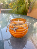 Pumpkin Jar Candle, Halloween Candle Decor, Jack-O-Lantern, Pumpkin Pie Scented Fall Candle, Pumpkin Spice Scented Candle Fall Porch Decor – view 5