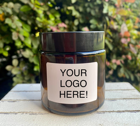 4oz Custom Candles, Your Logo Private Label Jar Candles, Wholesale Luxe Candles, Honey Scented Unlabeled Luxury White Label Candles