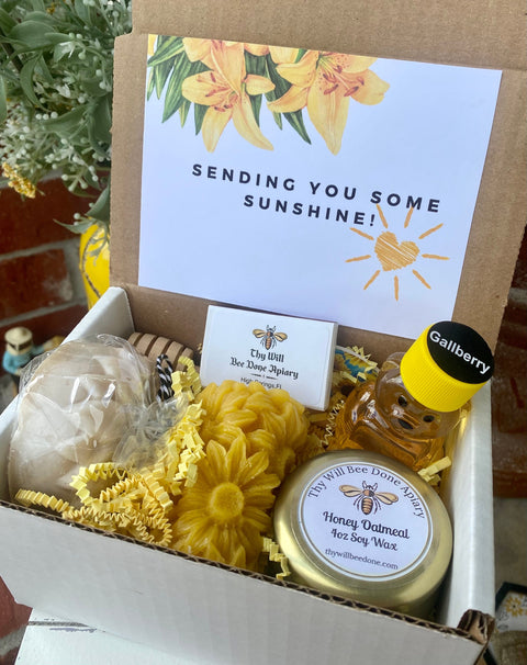 Care Package, Bee Gift Box, Sunshine Gift, Thinking of You Gift, Honey Gift, Get Well Gift Box, Sympathy Gift Box