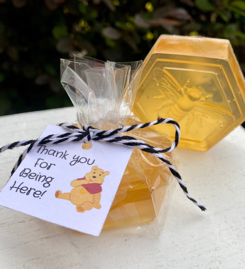Honey Bear Soap Favors, Bear Party Favor, Teddy Bear Baby Shower, Bee Birthday, Honeycomb Soap, Baby Shower Soap, Honey Bee Shower