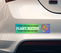 Save the Bees Bumper Sticker | Plant Native Car Decal | Bee Lover Gift | Pollinator Sticker | Beekeeper Gift – view 2