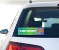 Save the Bees Bumper Sticker | Plant Native Car Decal | Bee Lover Gift | Pollinator Sticker | Beekeeper Gift
