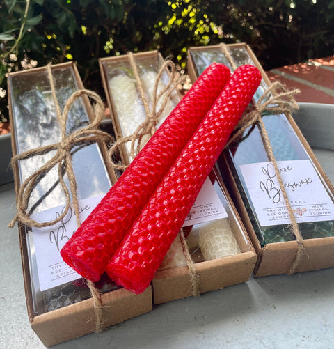 Beeswax Taper Candles Bulk, Wholesale Candlesticks, All Natural Beeswax Candles, Non Toxic Tapers, Private Label Candles, Eco Candles