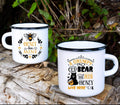 Honey Bear Mugs for Couple, Matching Bee Theme Camping Mugs, Gift for Grandparents – view 2