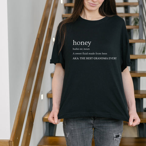 Honey Grandma Shirt, Gift for Honey, Grandmother Tee, New Grandma Gift, Baby Bee Shirt, Honey Tee, Bee Grandma Gift, Nana Honey Shirt