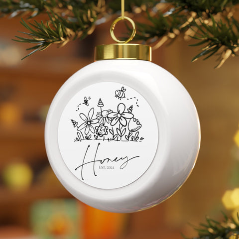 Honey Ornament, Christmas Ornament for New Grandmother, Pregnancy Reveal to Grandma, Call Me Honey, New Grandma Gift, Honey Grandma