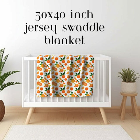 Little Cutie Baby Blanket | Clementine Baby Shower | Orange Nursery Blanket | Citrus Baby Gift | Little Cutie Theme | Baby Shower Decor