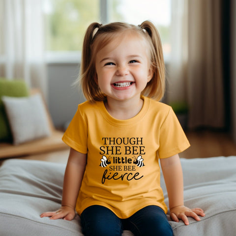 Girl Power T-Shirt, She Be Fierce Shirt, Cute Bee Shirt, Baby Girl Power Bodysuit, She Is Fierce Children's Shirt, Preemie Girl Gift