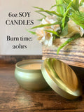 Wholesale 6oz Soy Candles, No Label Candles, Event Candles, Party Favor Candles, Private Label 6oz Tin Candles, Scented Unlabled Tin Candles – view 2