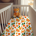 Little Cutie Baby Blanket | Clementine Nursery Blanket | Citrus Baby Shower Gift | Orange Baby Blanket | Little Cutie Swaddle – view 3